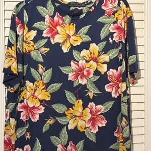 Polo Ralph Lauren Floral Short Sleeve Tee - Navy, Yellow, Red